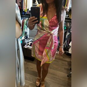 Zara Patchwork Print Dress XS Sold out